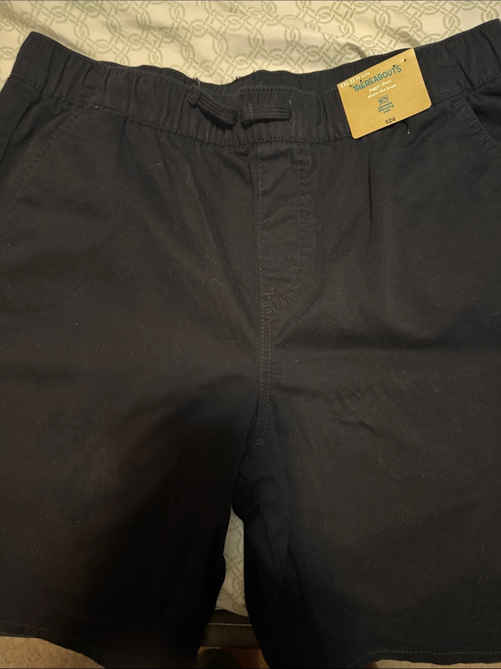 Children's Black Knit Waist Shorts - Thereabouts